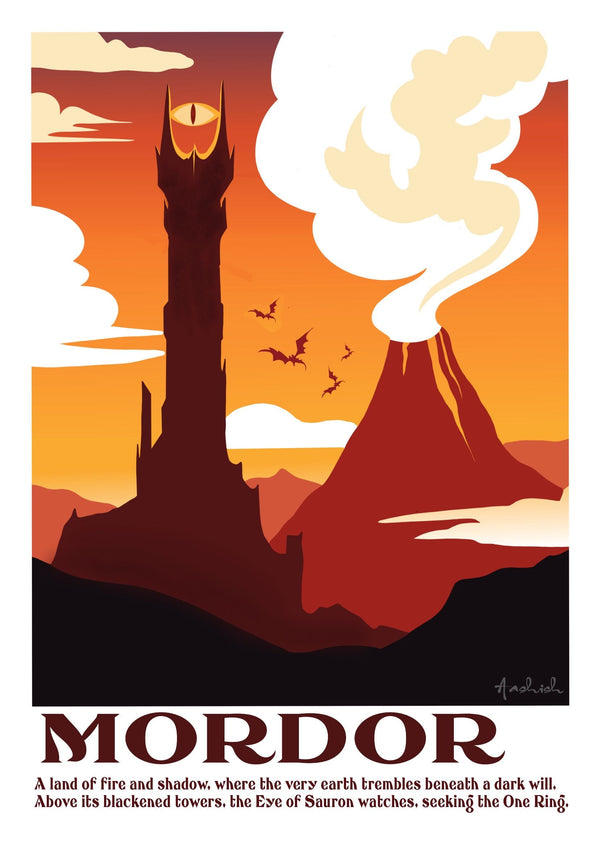 Mordor art poster – Mordor wall decor | FLO