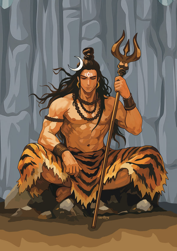 Shiva art poster – Shiva wall decor | FLO