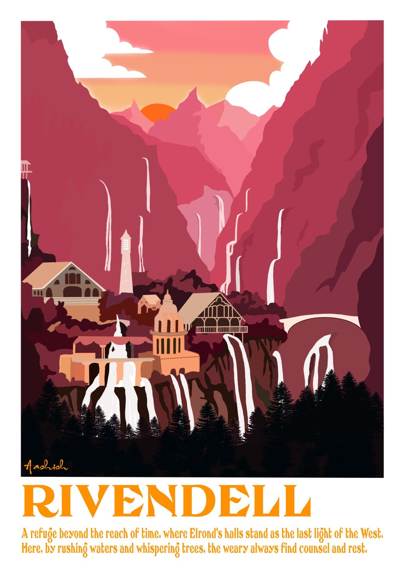 Rivendell art poster – Rivendell wall decor | FLO